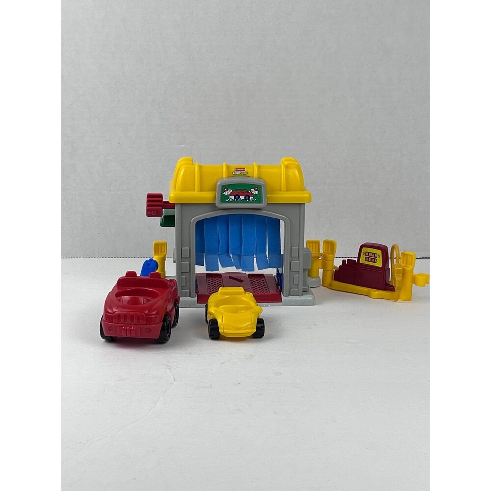 Fisher Price Little People Road Trip Ready Garage Car Wash Gas Pump Playset